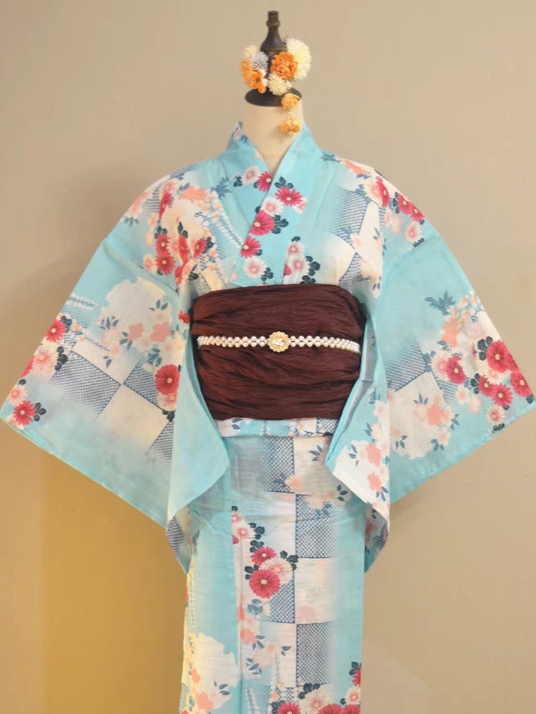 Ethnic Fashion Clothing - Kimono Yukata Tradisional Bahan Katun Linen