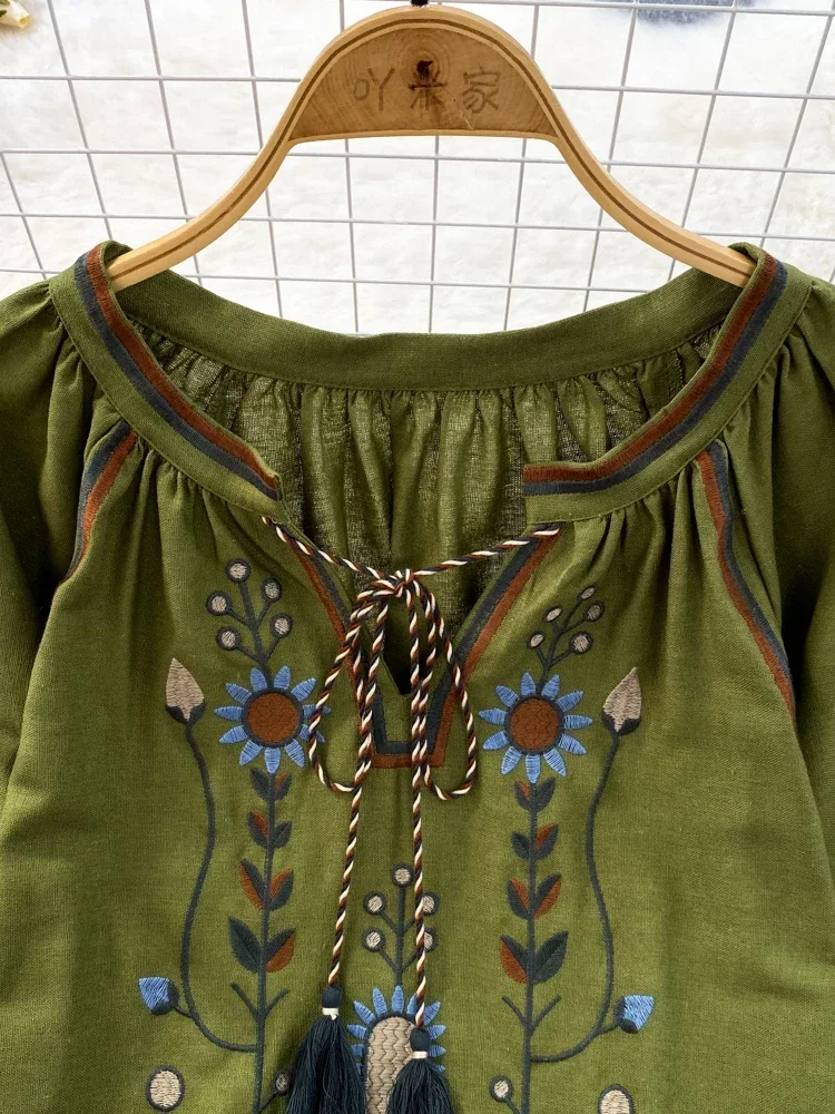 Blus musim semi wanita kemeja  - Ethnic Fashion Clothing ulasan dan harga