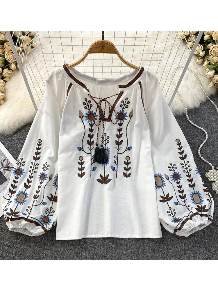 Blus musim semi wanita kemeja  - Ethnic Fashion Clothing ulasan dan harga