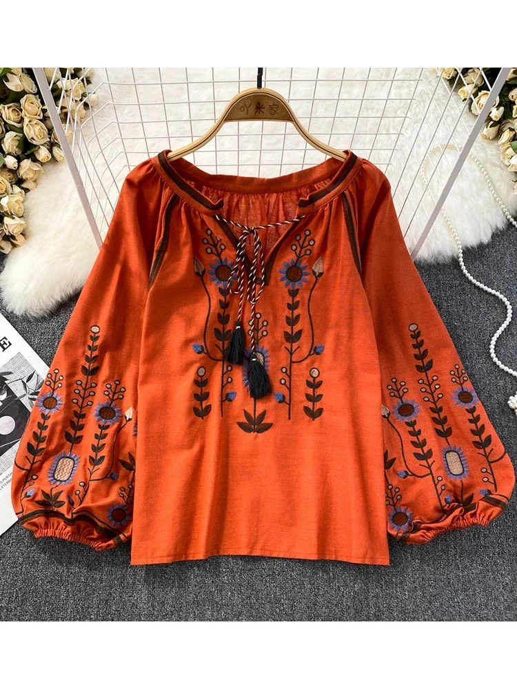 Blus musim semi wanita kemeja  - Ethnic Fashion Clothing ulasan dan harga
