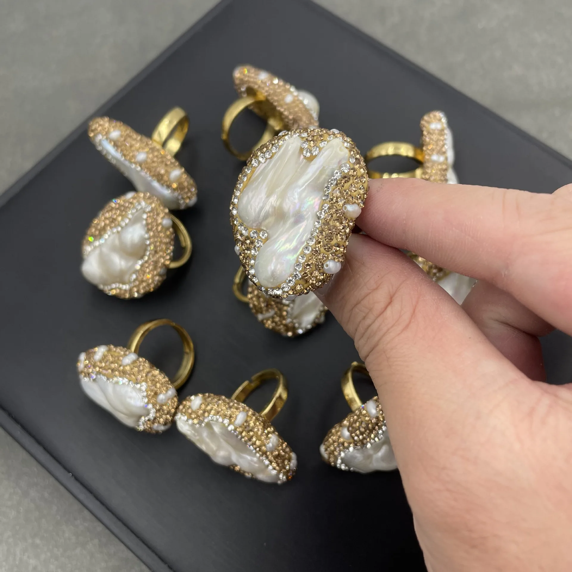 Cincin mutiara bentuk khusus B - Ethnic Fashion Boutique ulasan dan harga