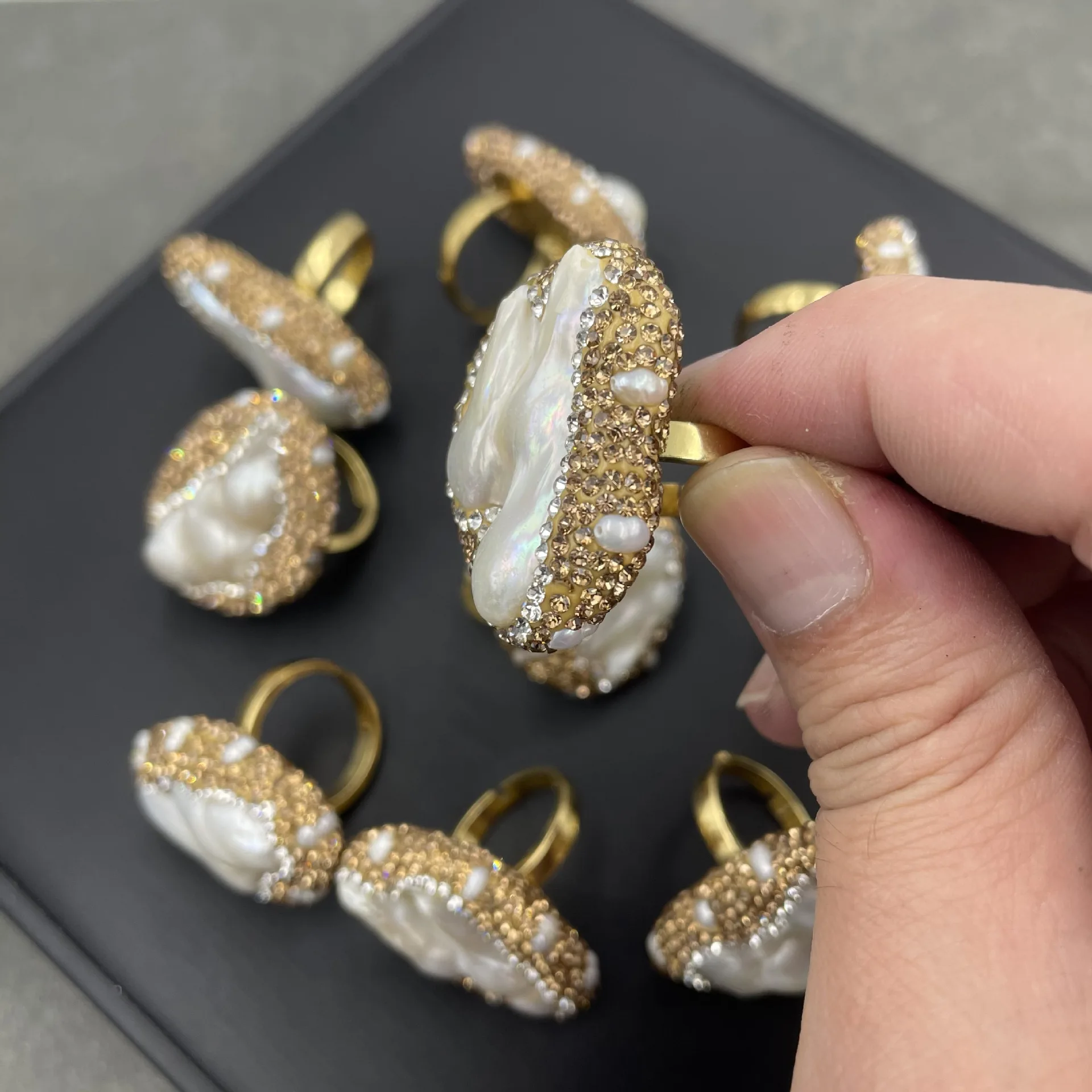Cincin mutiara bentuk khusus B - Ethnic Fashion Boutique ulasan dan harga