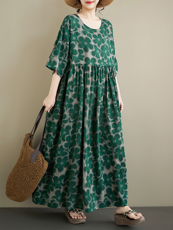Gaun Hamil Katun Linen Lengan  - Ethnic Fashion Clothing ulasan dan harga