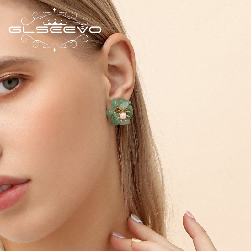 GLSEEVO Anting Bunga Mutiara A - Ethnic Luxe Fashion ulasan dan harga