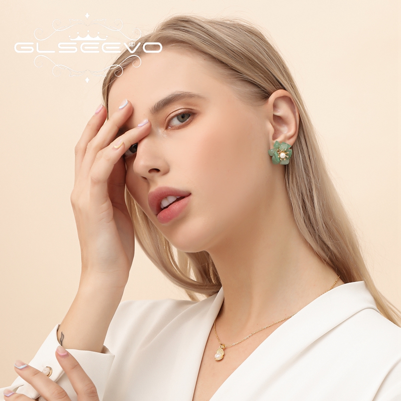 GLSEEVO Anting Bunga Mutiara A - Ethnic Luxe Fashion ulasan dan harga