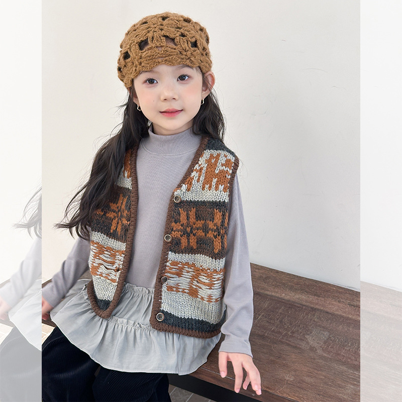 Rompi Rajut Retro Musim Gugur  - Ethnic Fashion Boutique ulasan dan harga